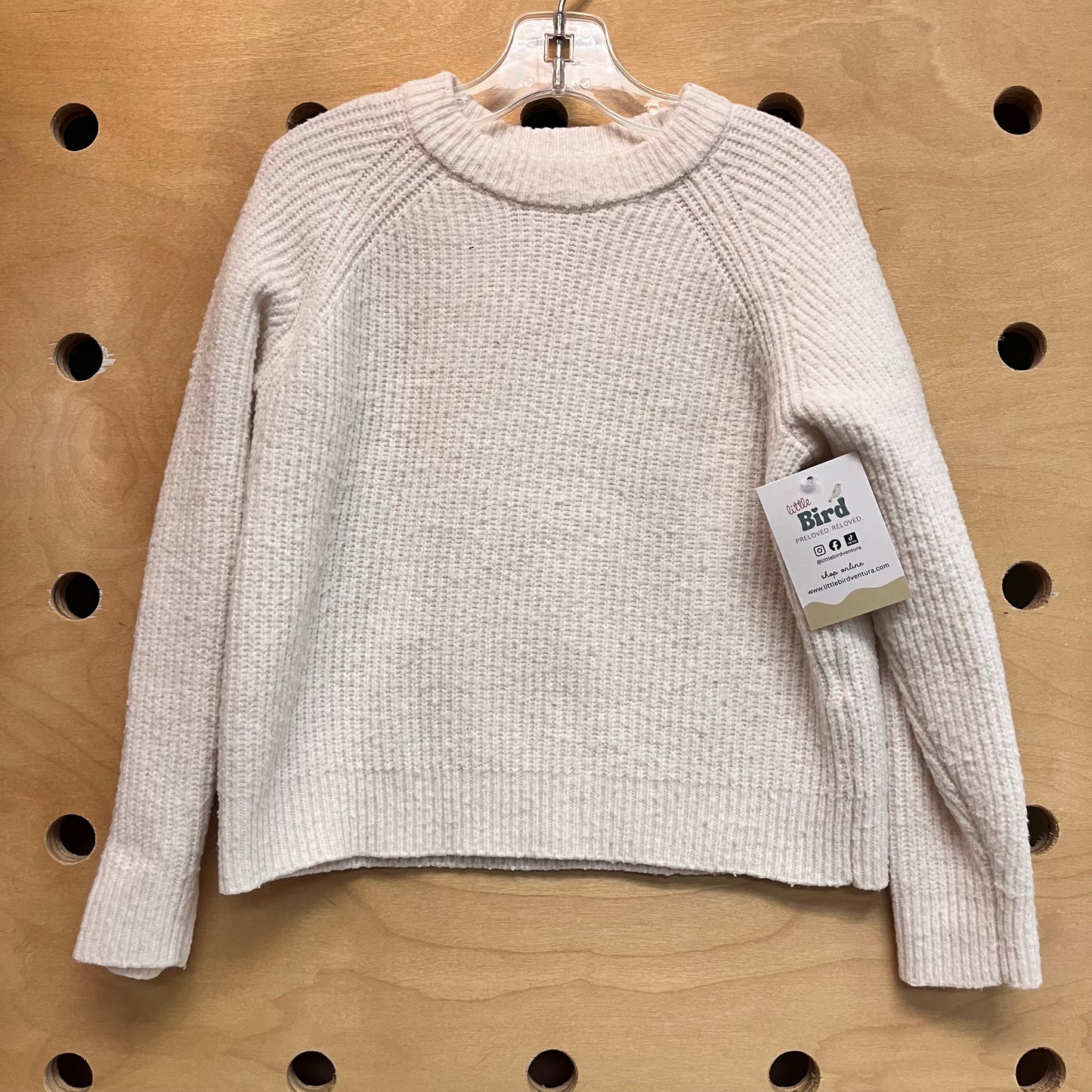 Cream Ribbed Sweater