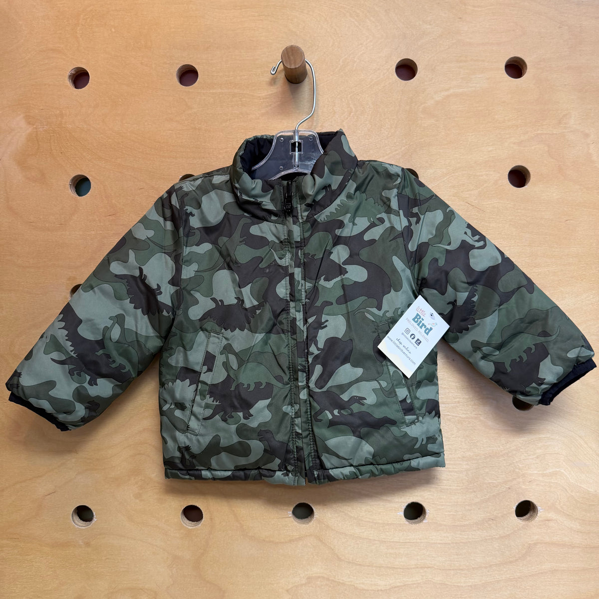 Black/Camo Dino Reversible Jacket
