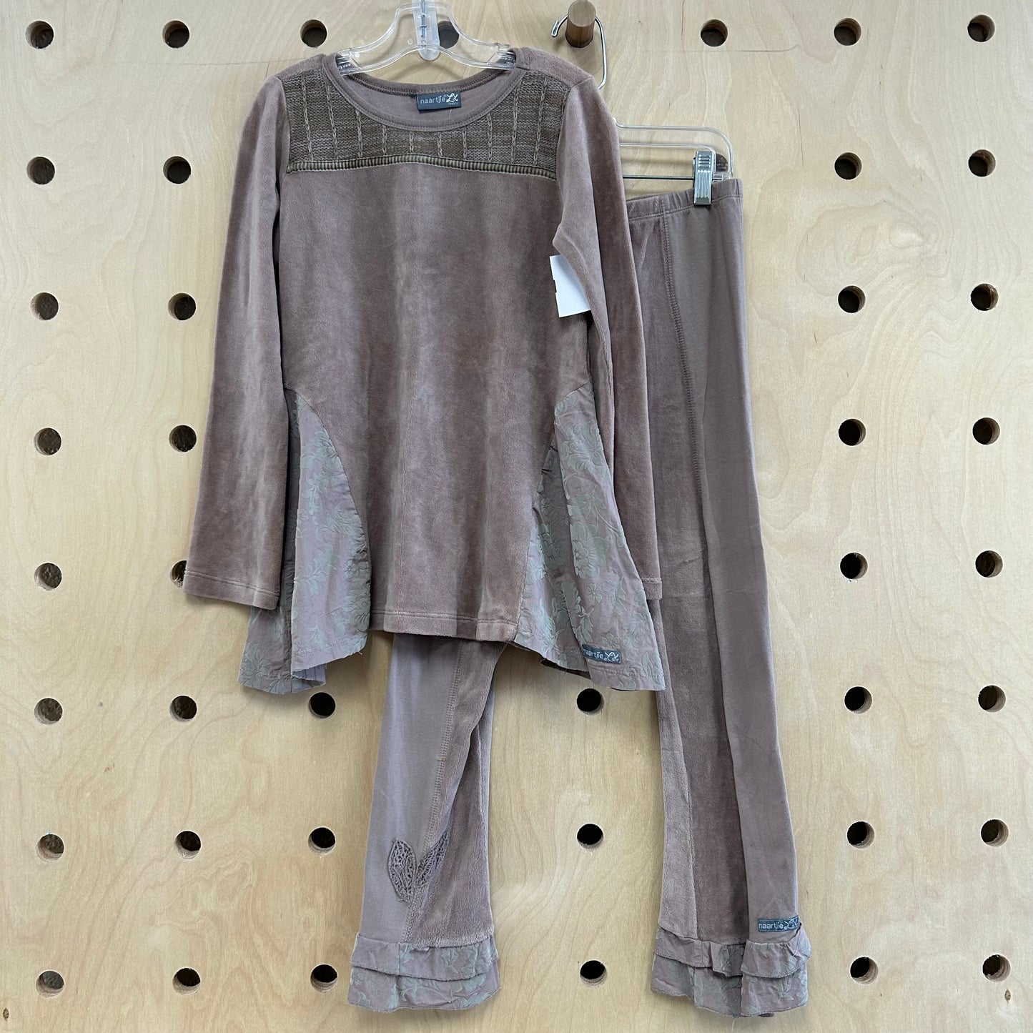 Tan Velour Knit Outfit