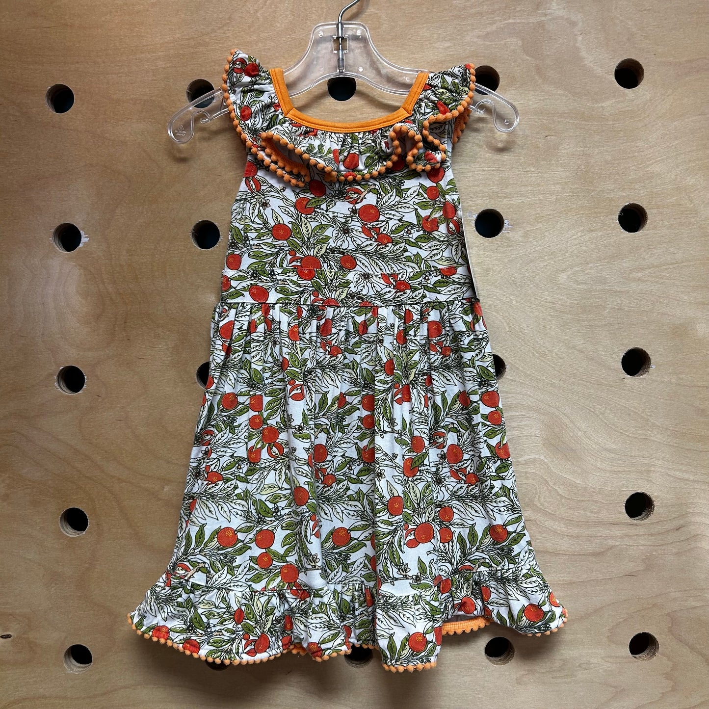 White/Orange Bamboo Citrus Dress