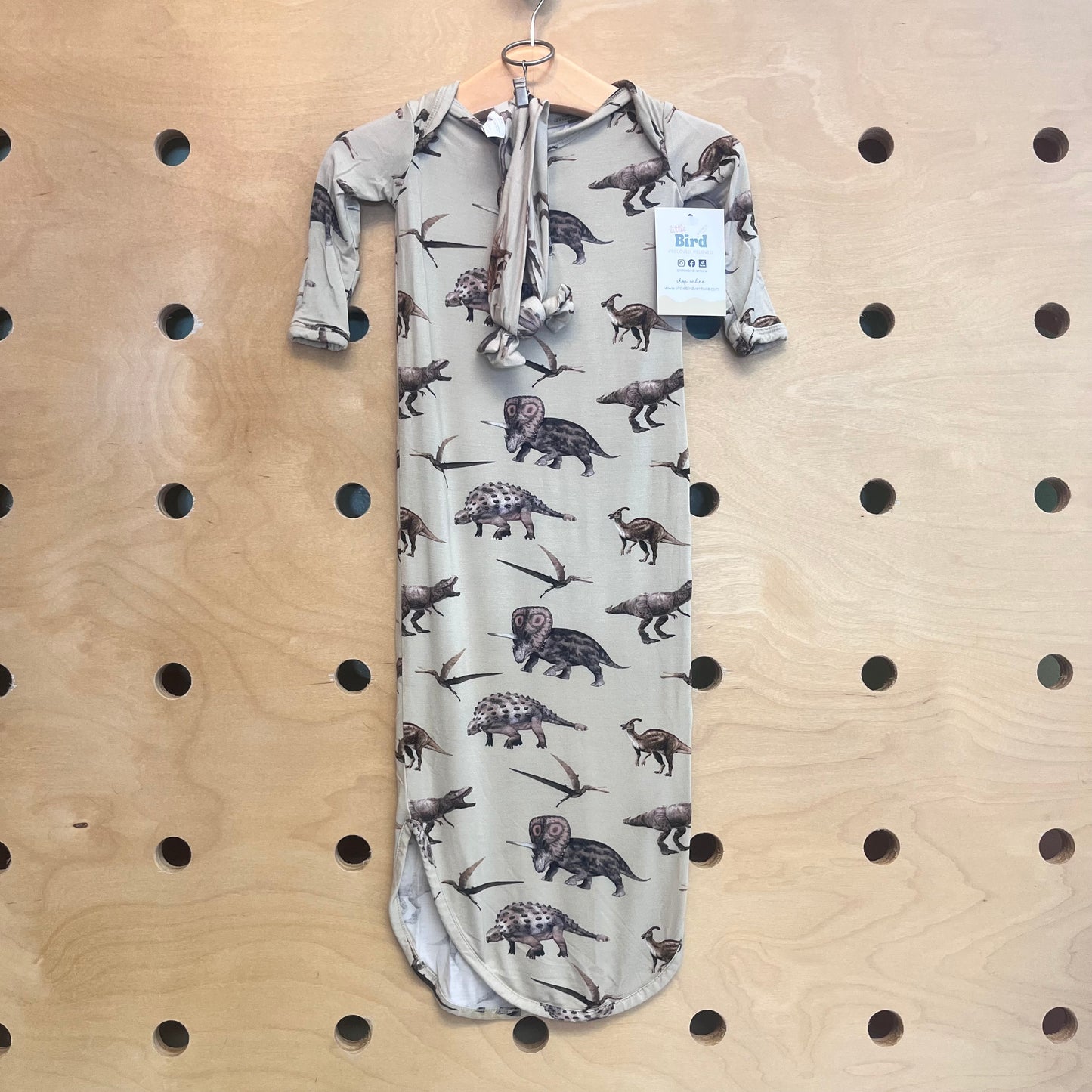 Bamboo Tan Dinos Sleeper+Headband
