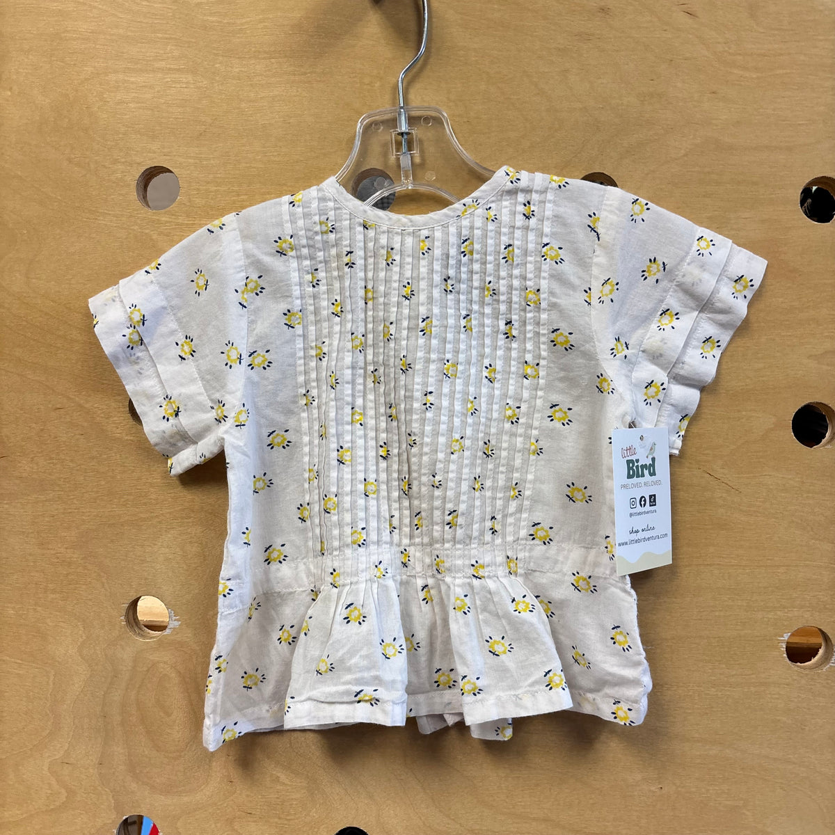 White/Yellow Floral Top