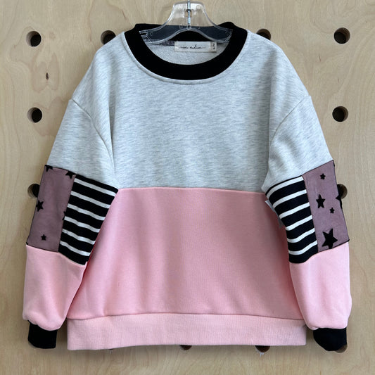 Grey & Pink Stars Sweatshirt