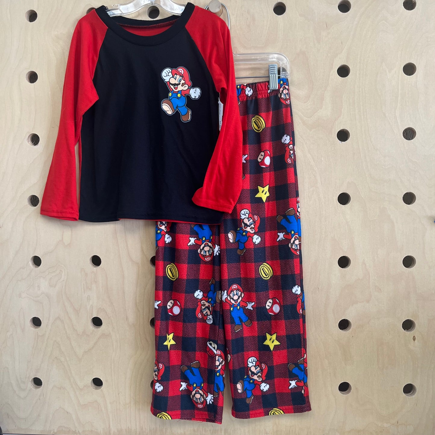 Red Plaid Mario Pajamas