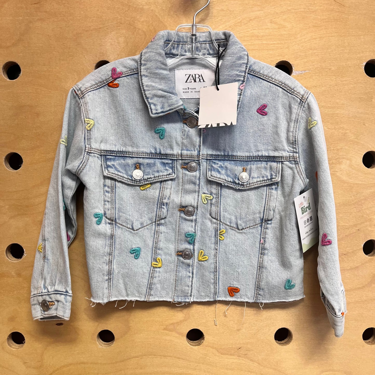 Embroidered Hearts Denim Jacket NEW!