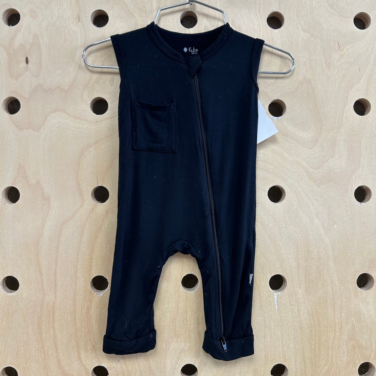 Black Sleeveless Bamboo Romper