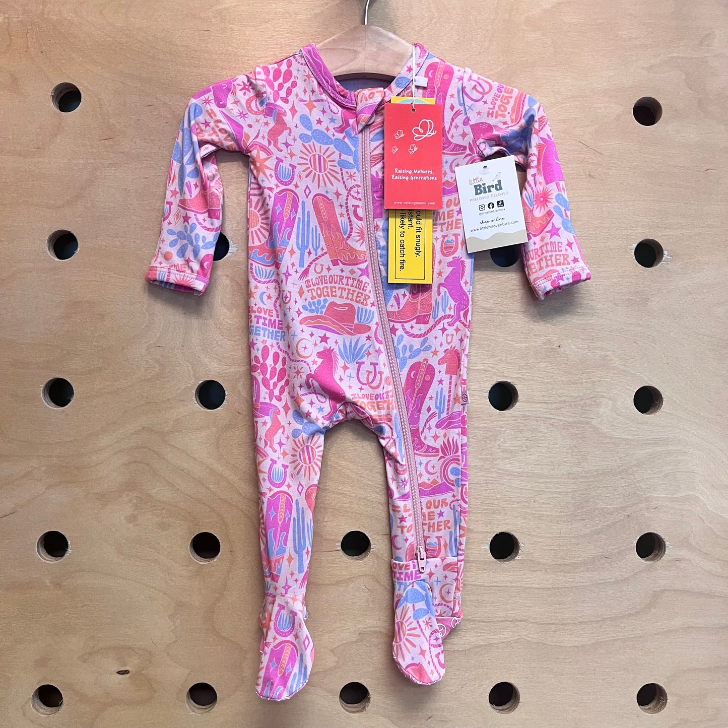Pink Western Bamboo Zippy NEW!