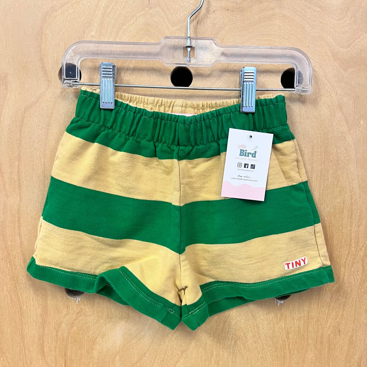 Green & Yellow Pima Cotton Shorts