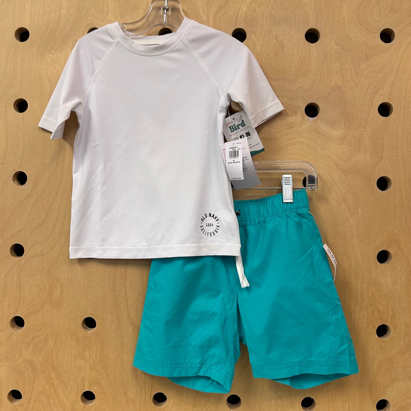 White + Teal Swim Set NEW!
