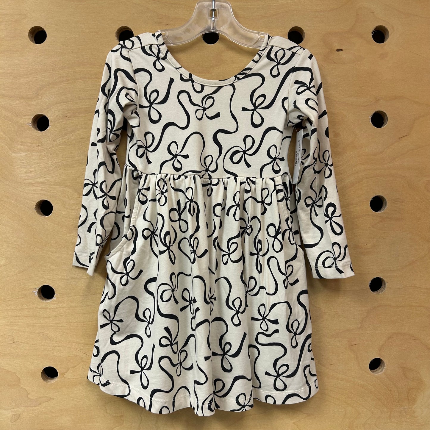 White & Black Ribbon Dress