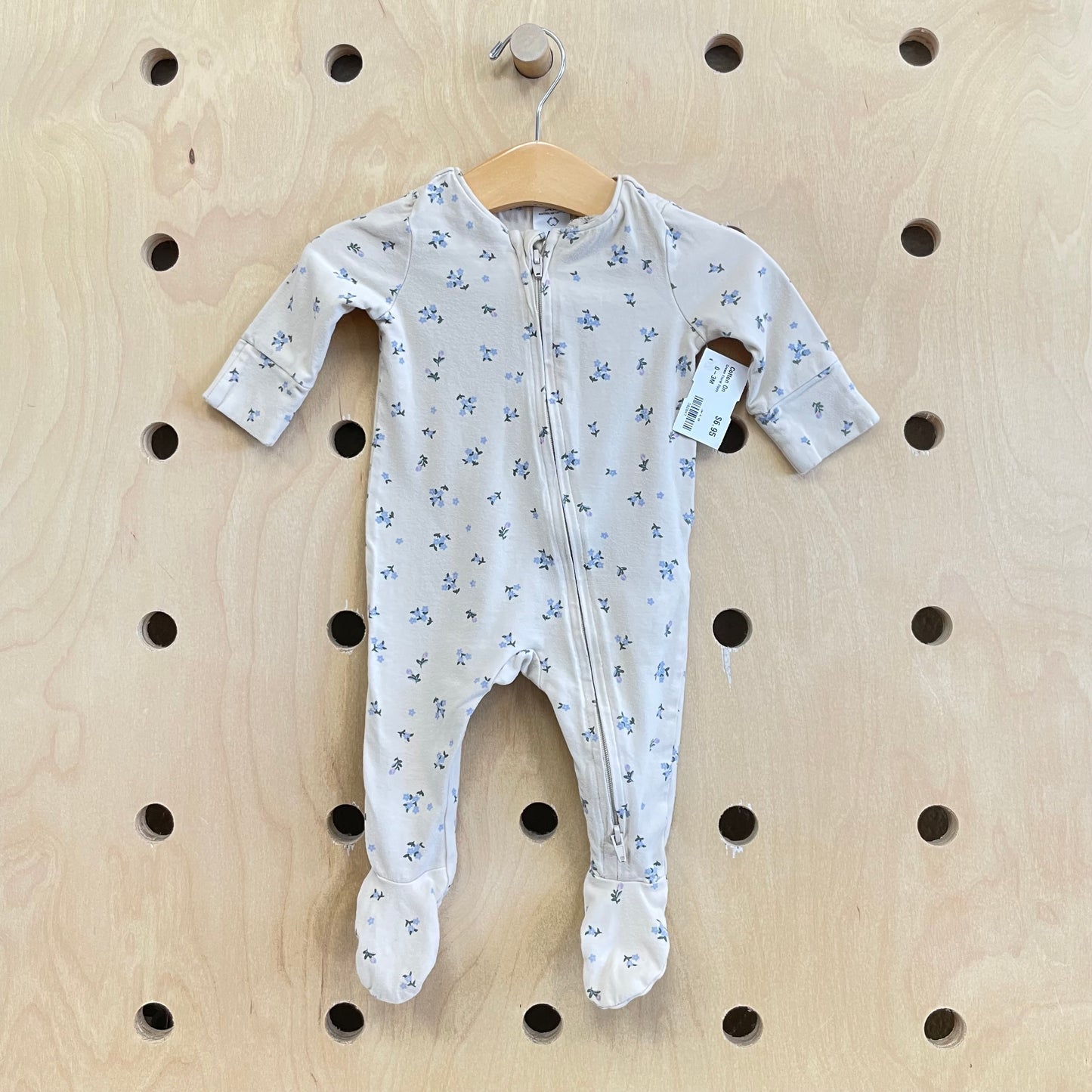 Cream Floral Zippy