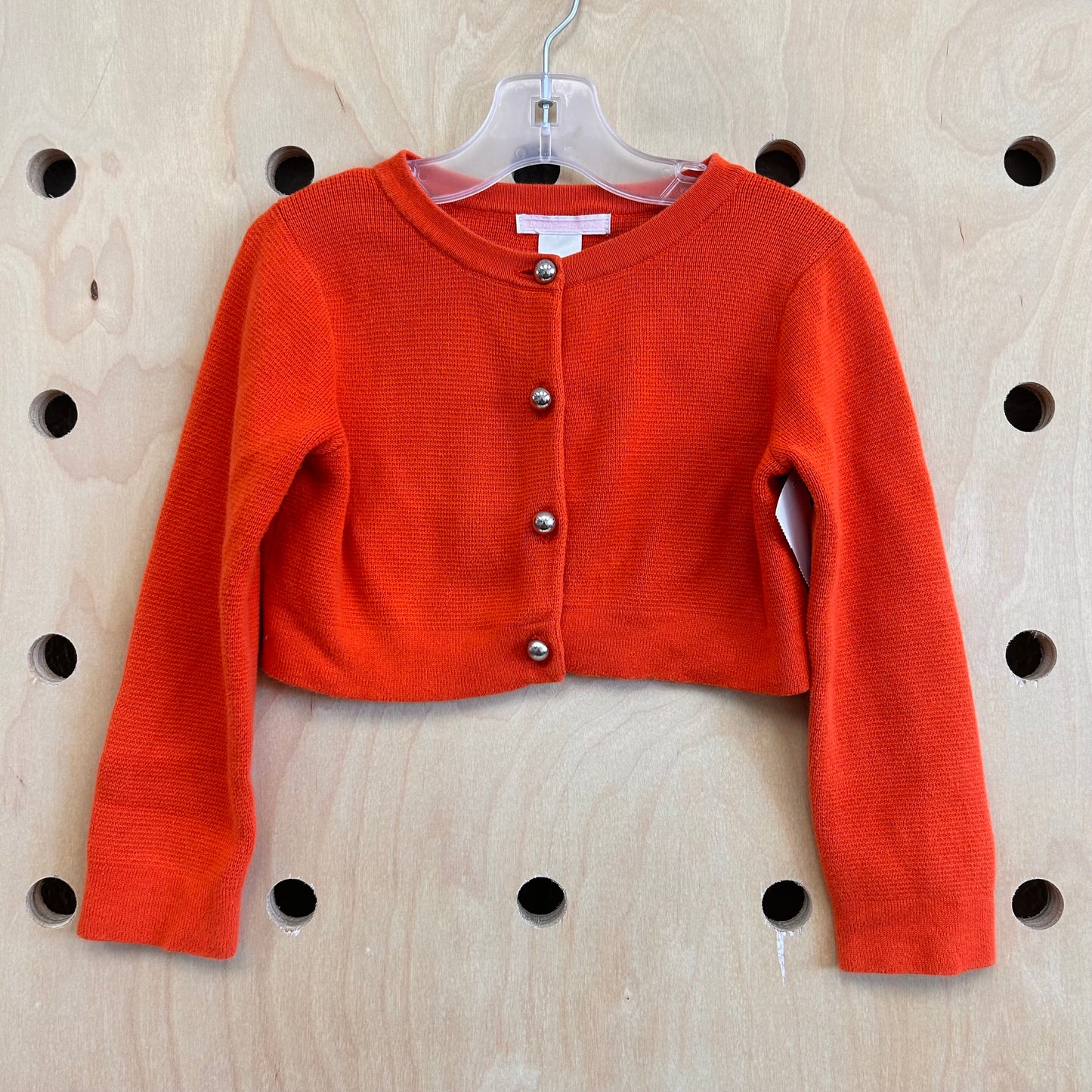 Orange Knit Cardigan
