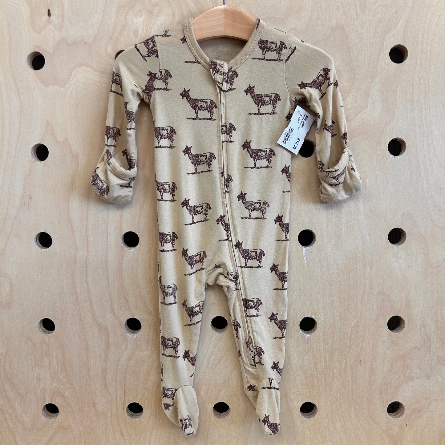 Tan Goat Bamboo Zippy