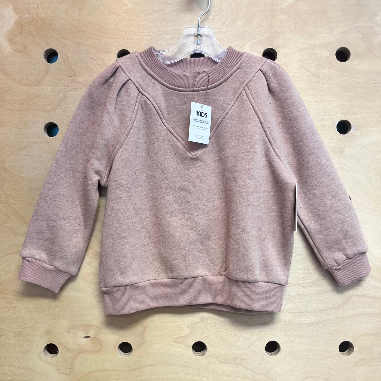 Brown Pleaded Shoulder Pullover NEW!