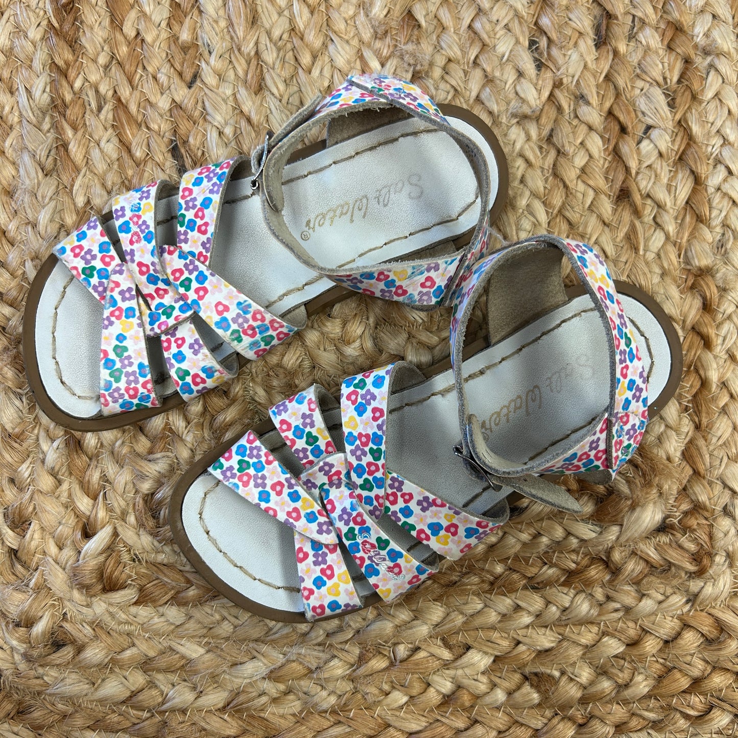 Floral Leather Sandals