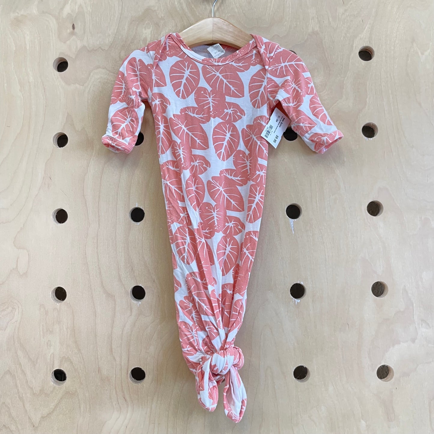 Coral Leaf Bamboo Knotted Gown