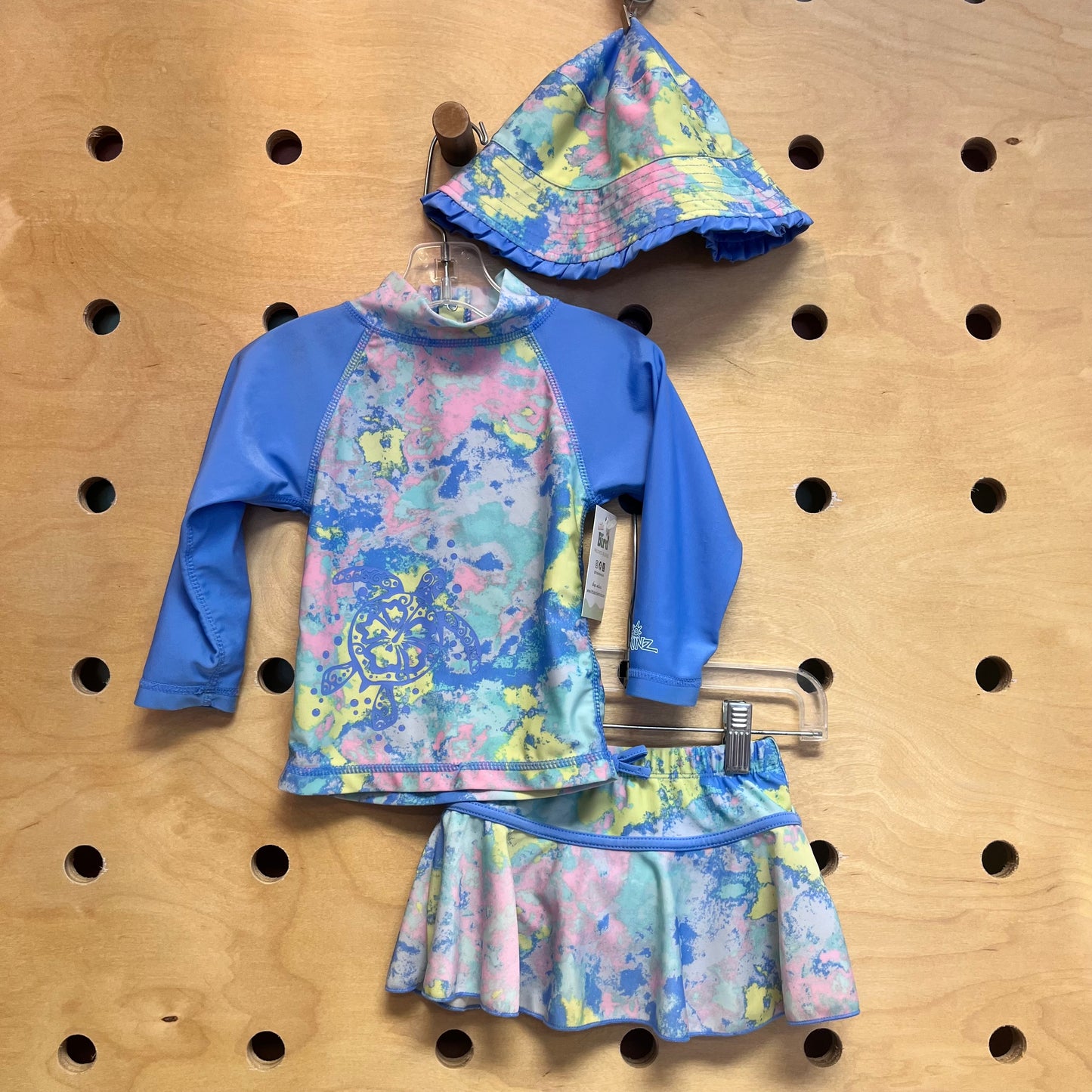 3pc. Tie Dye Turtle Swim Set