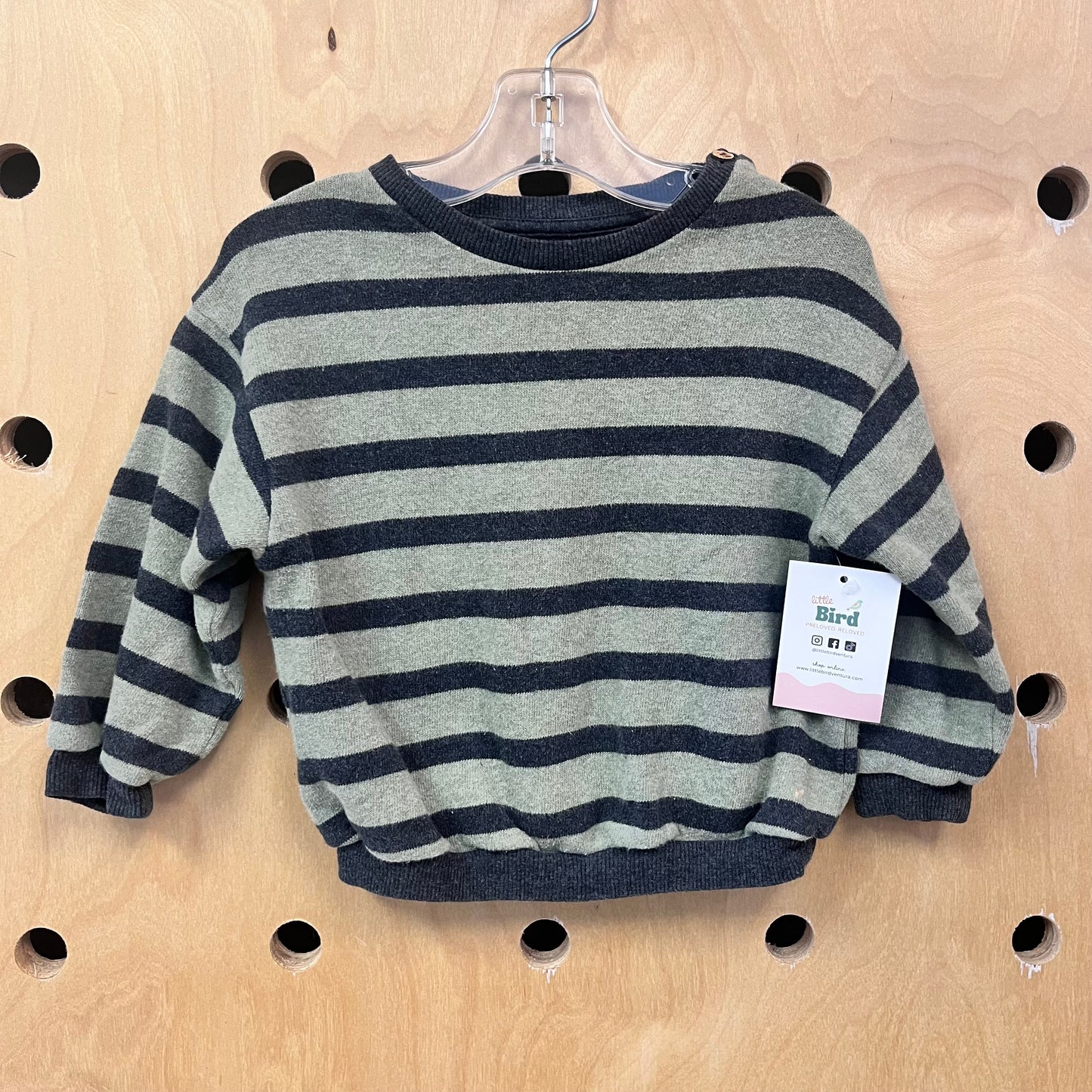 Beige + Brown Striped Pullover