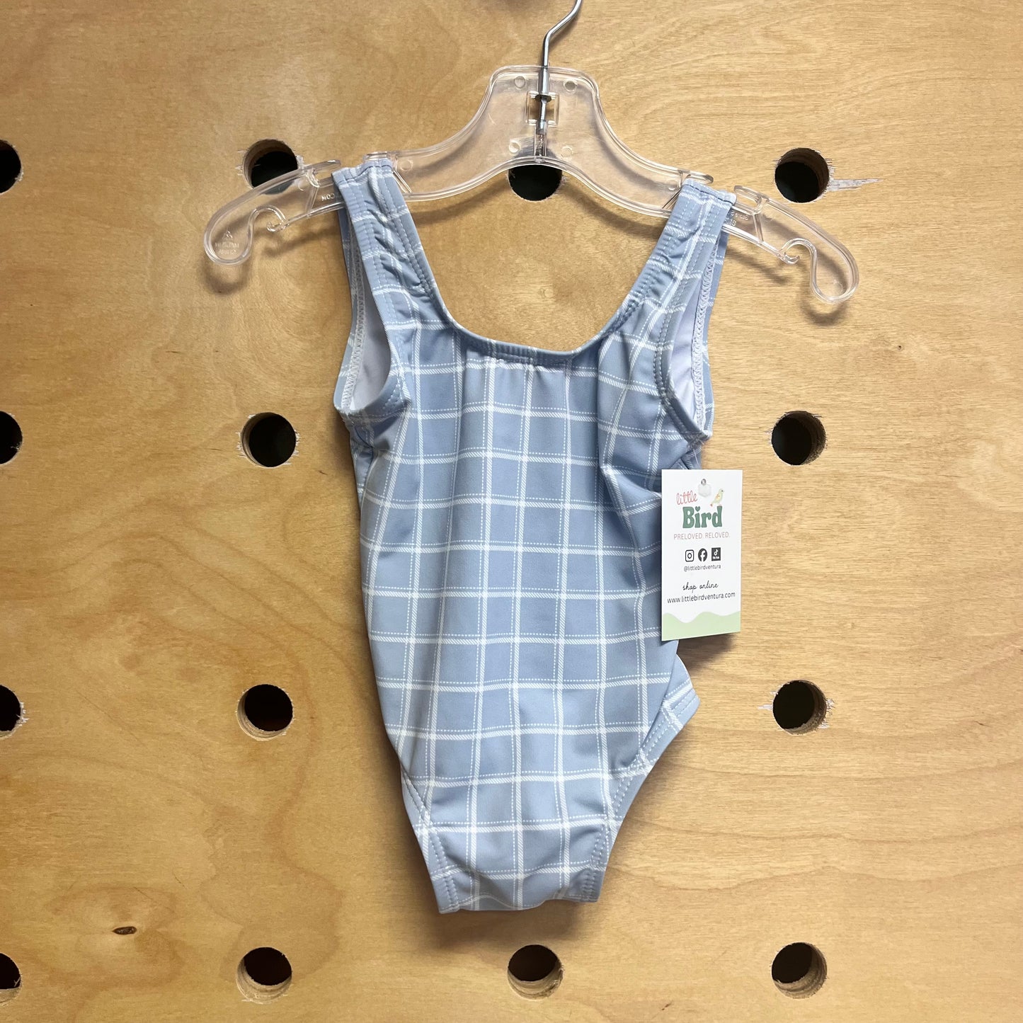 Blue Plaid Swim Suit