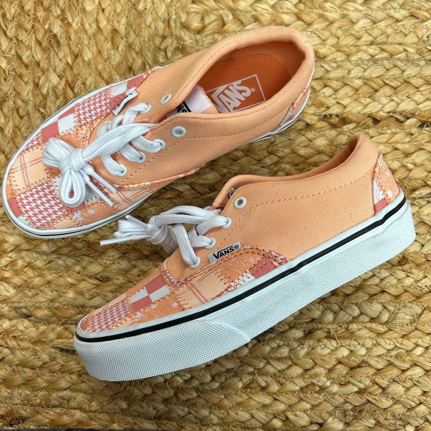 Peach Patchwork Low Tops NEW!