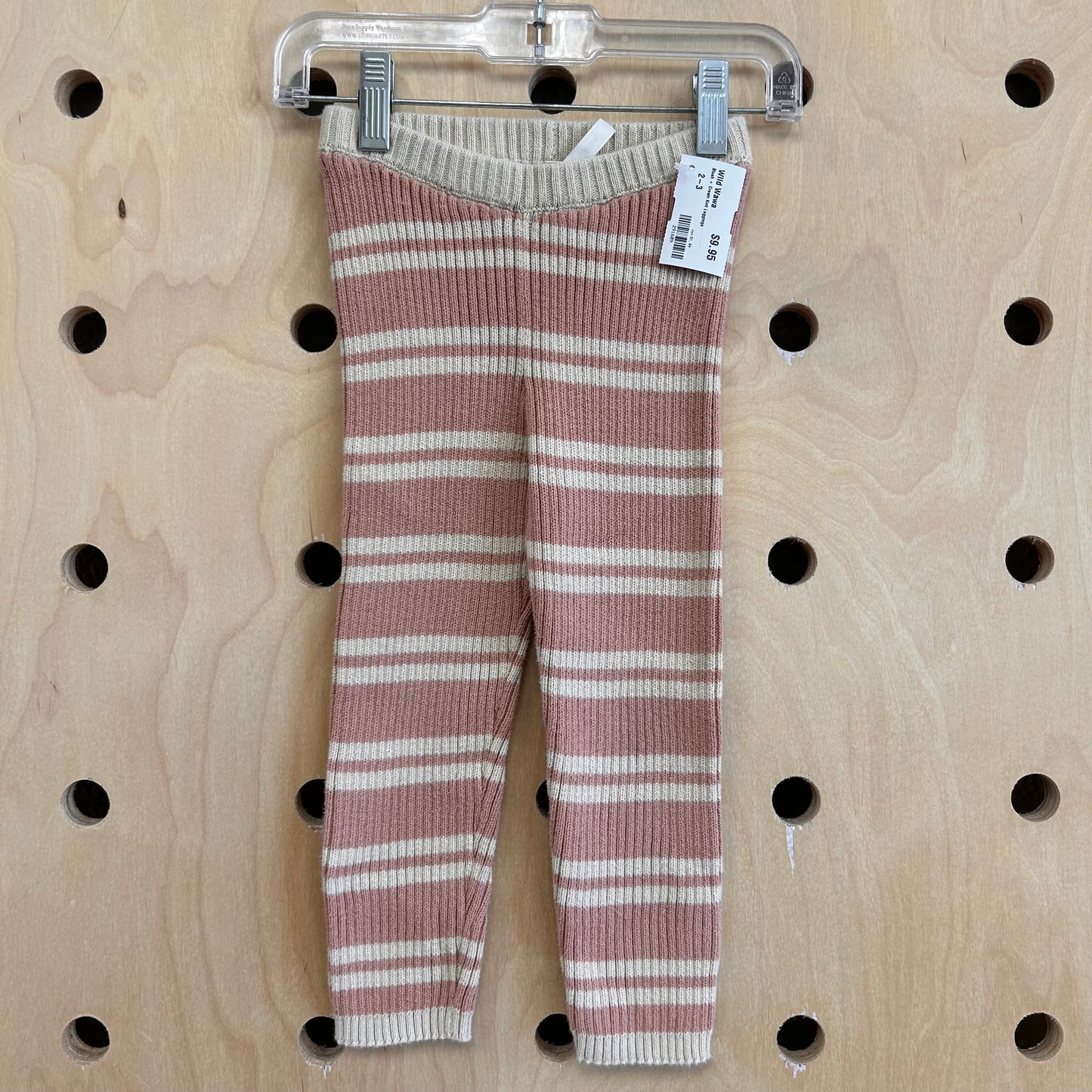 Blush + Cream Knit Leggings