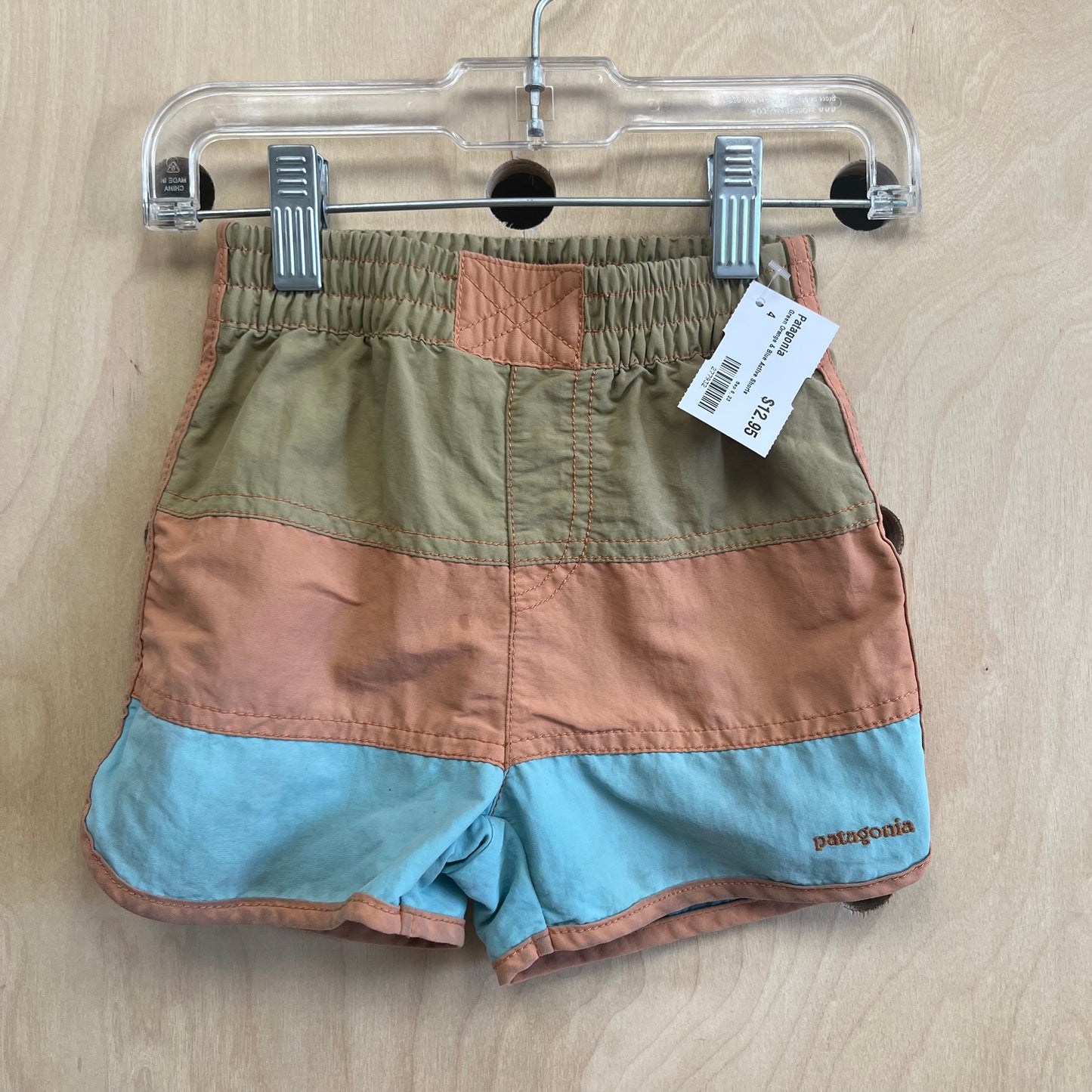 Green Orange & Blue Active Shorts