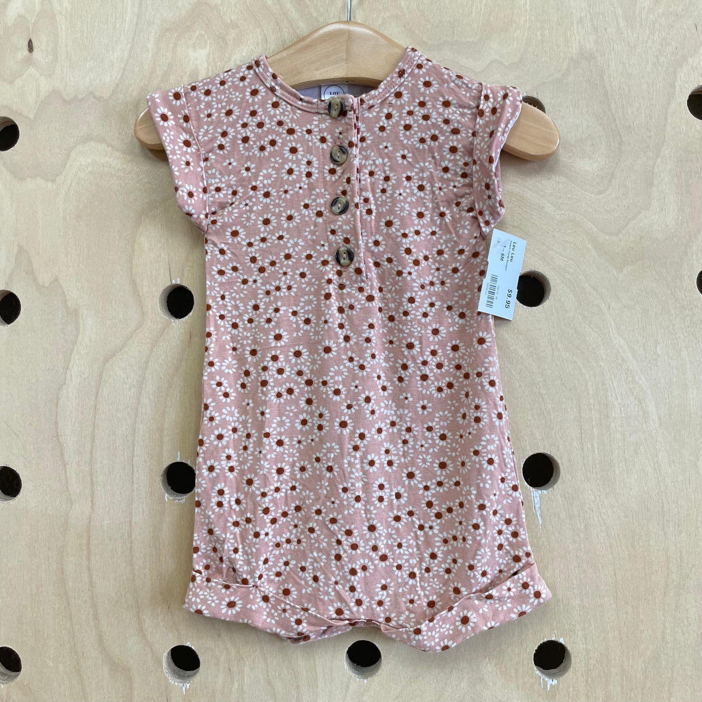 Peach Floral Romper