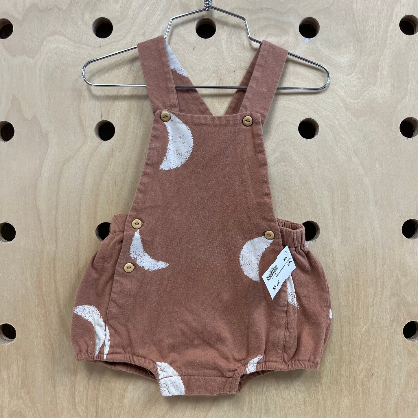 Brown Half Moon Pinafore Romper