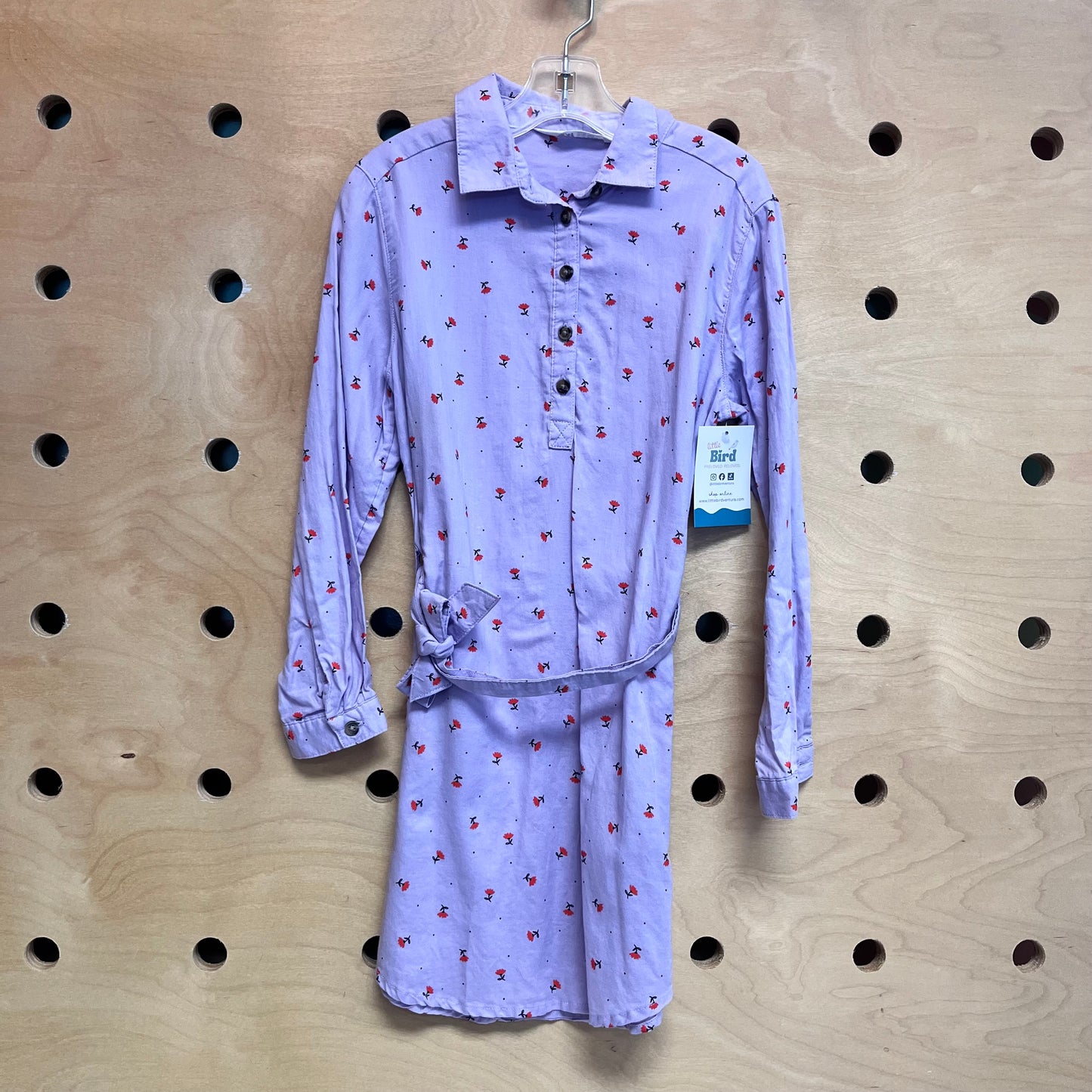 Lavender Tulips Shirt Dress