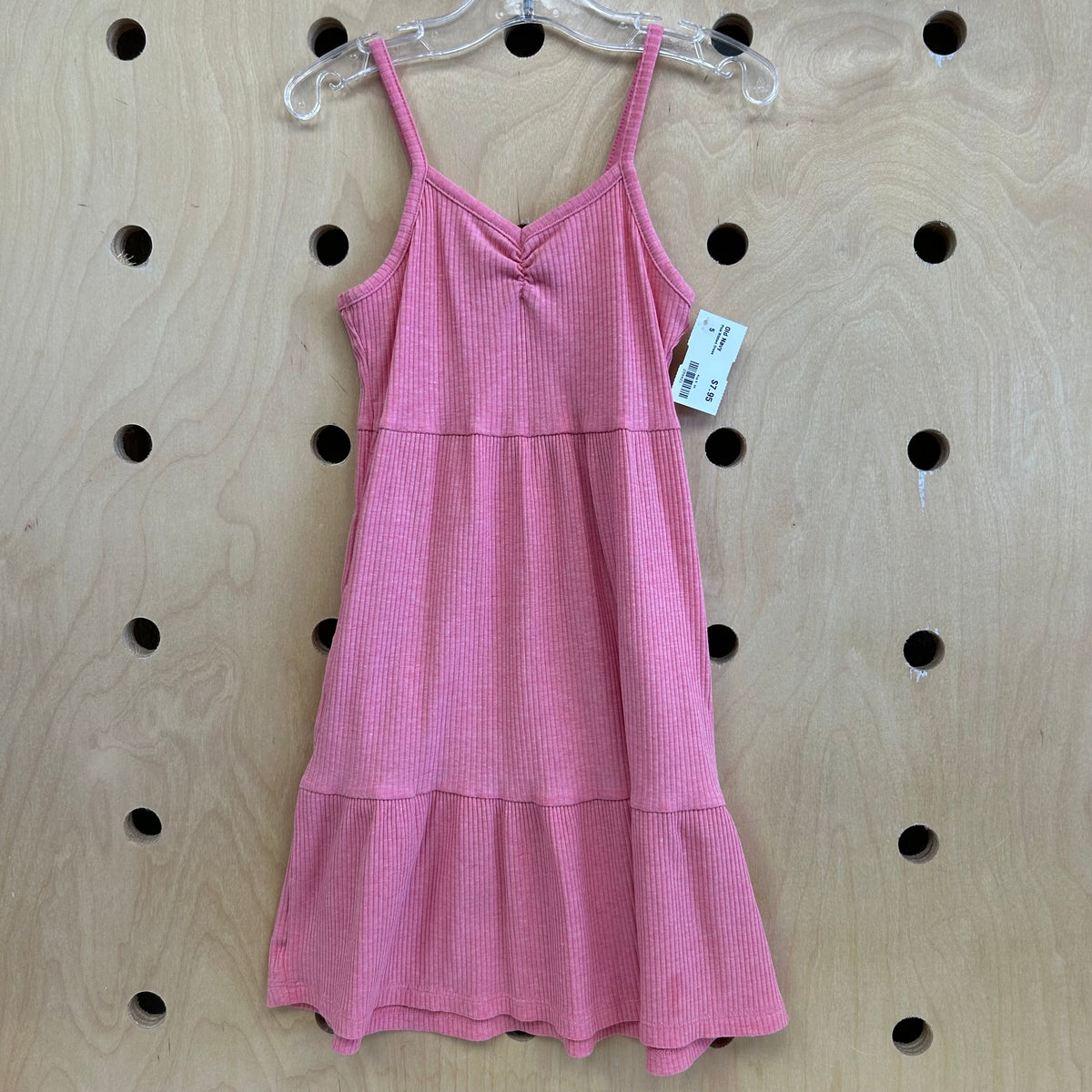 Pink Ribbed Dress