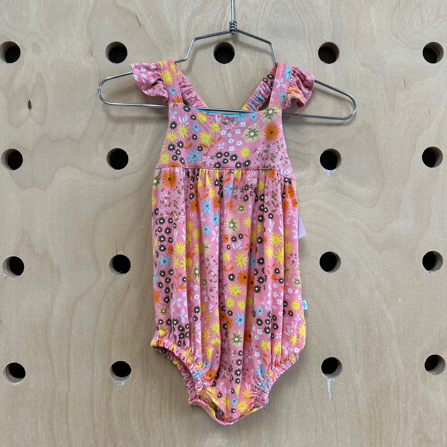 Pink Floral Bamboo Romper