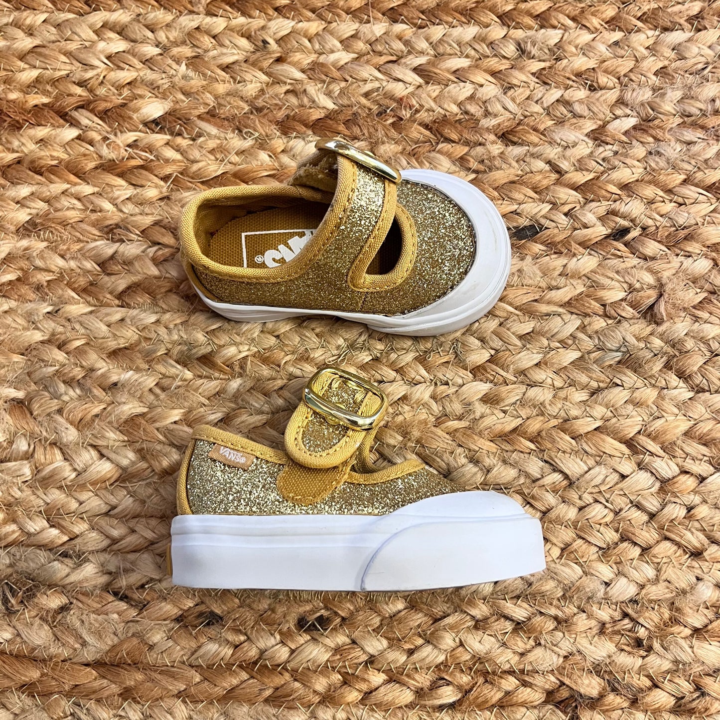 Gold Glitter Mary Janes