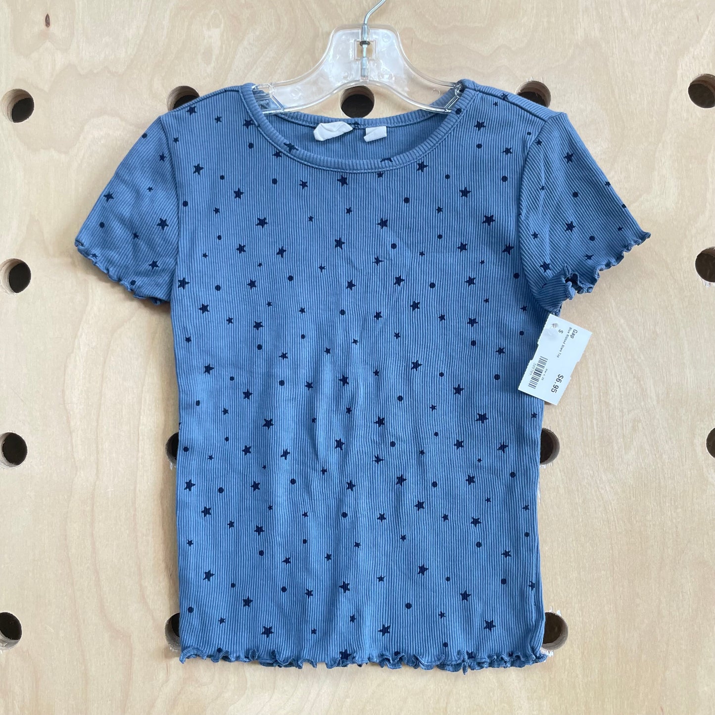 Blue Ribbed Stars Top
