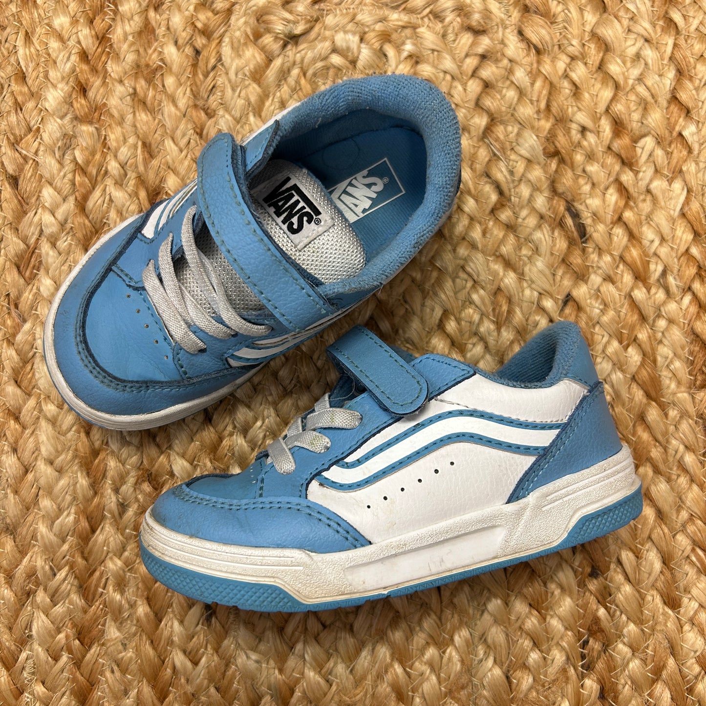 Blue & White Hylane V Velcro Shoes