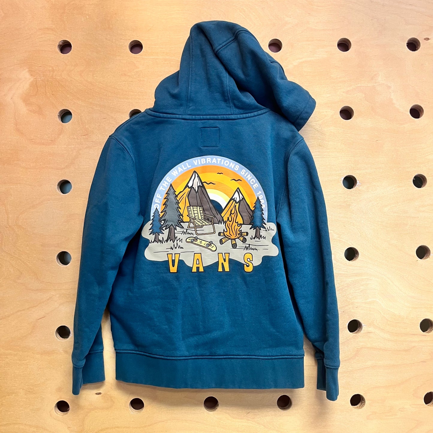 Teal Skate Camping Logo Zip Hoodie