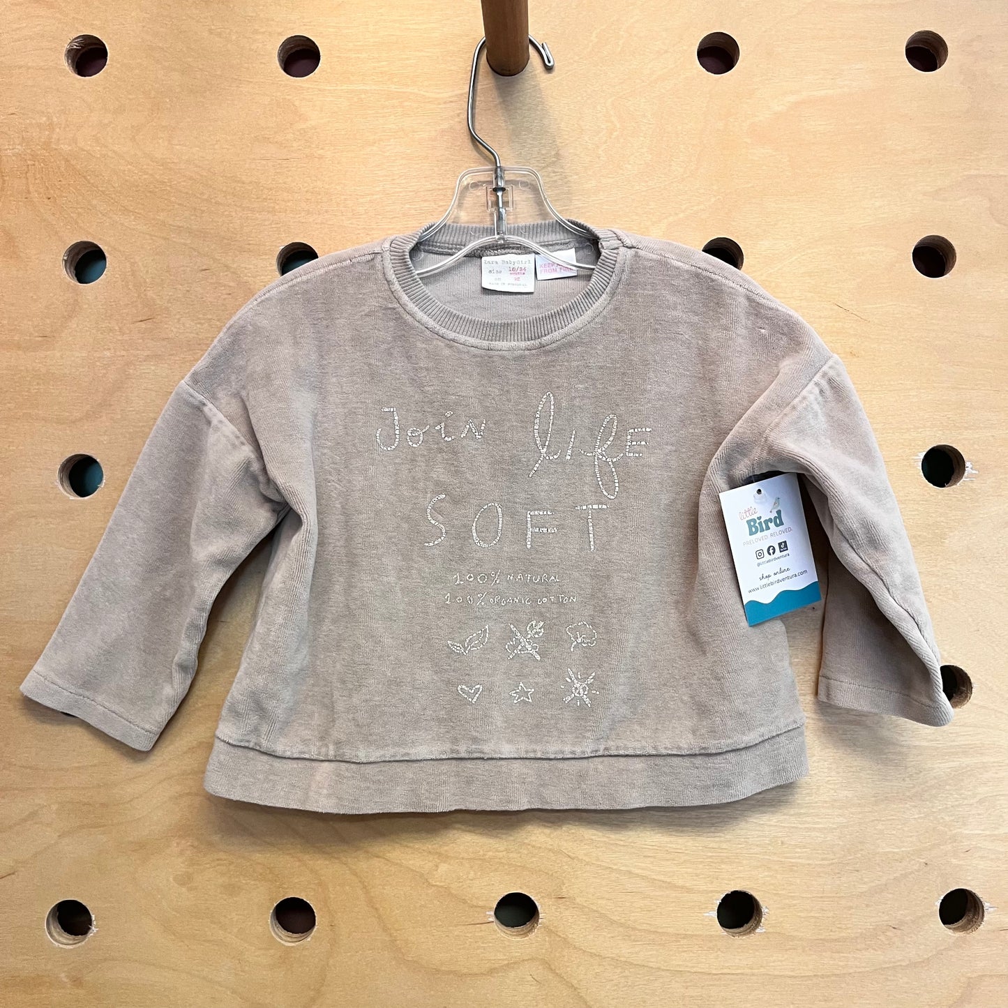 Beige 'Join Life Soft' Velour LS