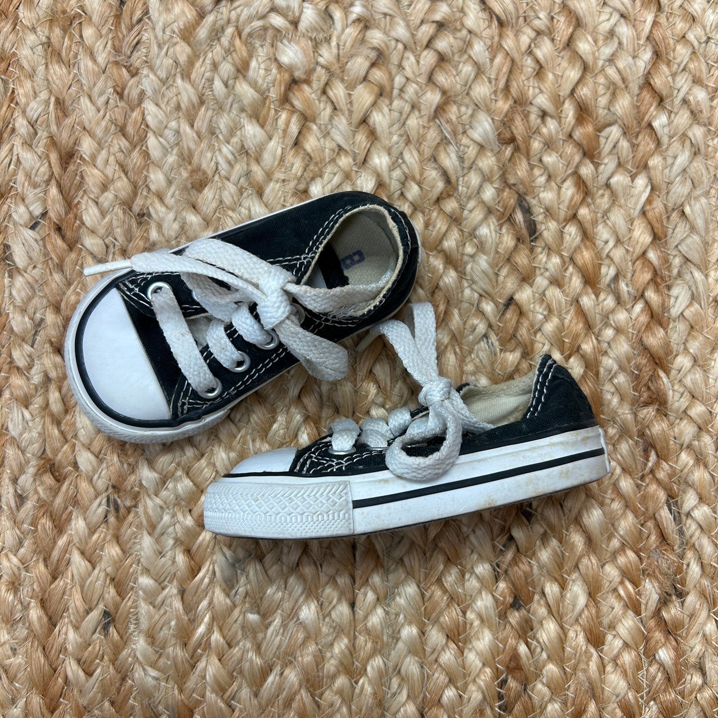 B & W All Star Low Tops