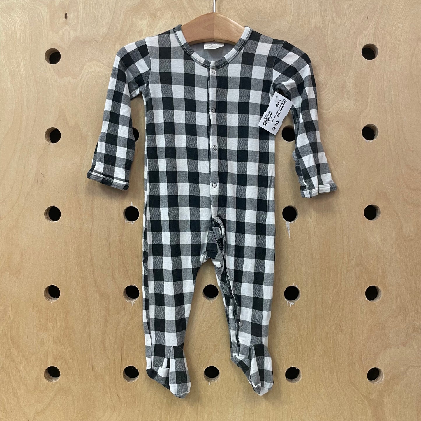 B+W Checkered Bamboo Snap Footies