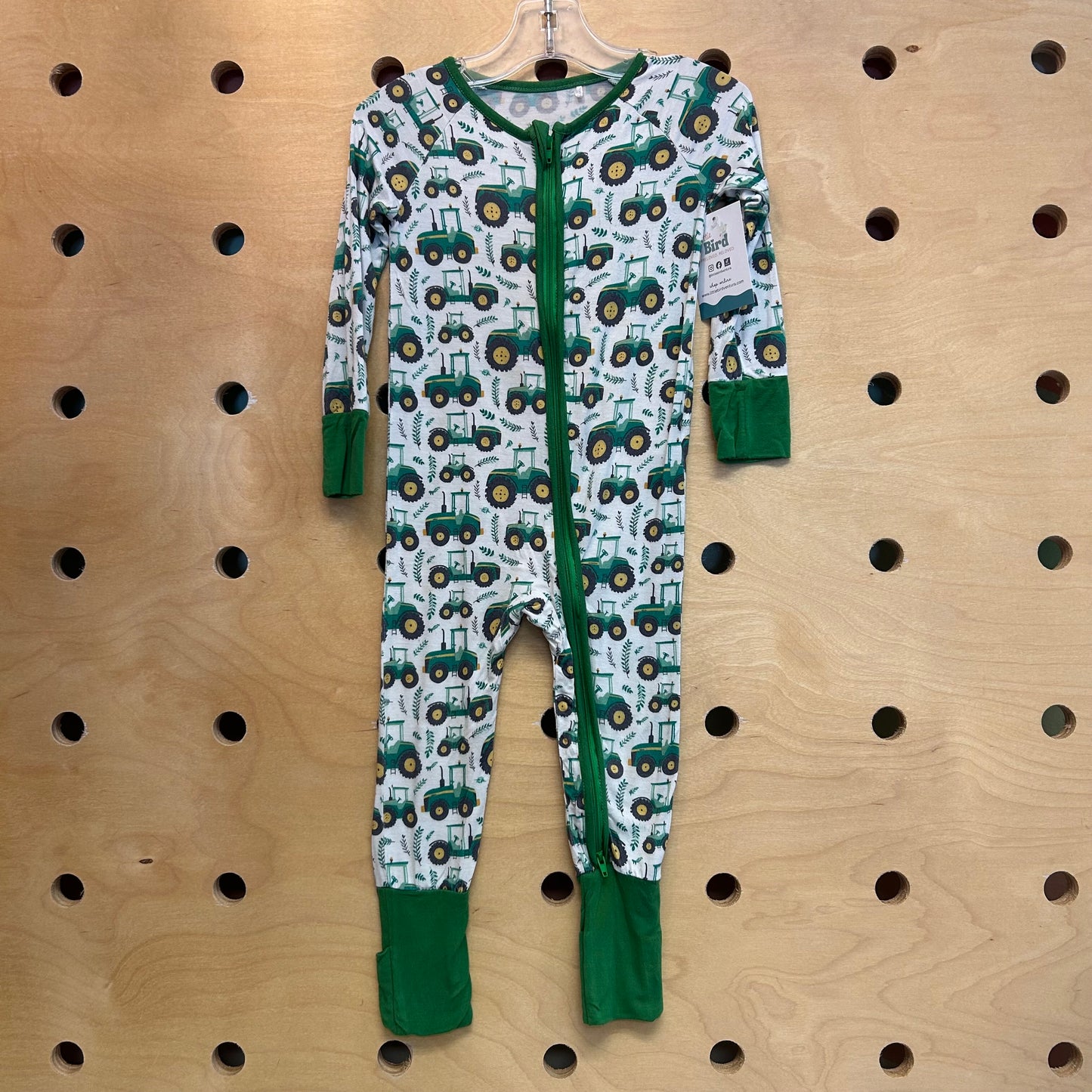 White/Green Tractor Zippy