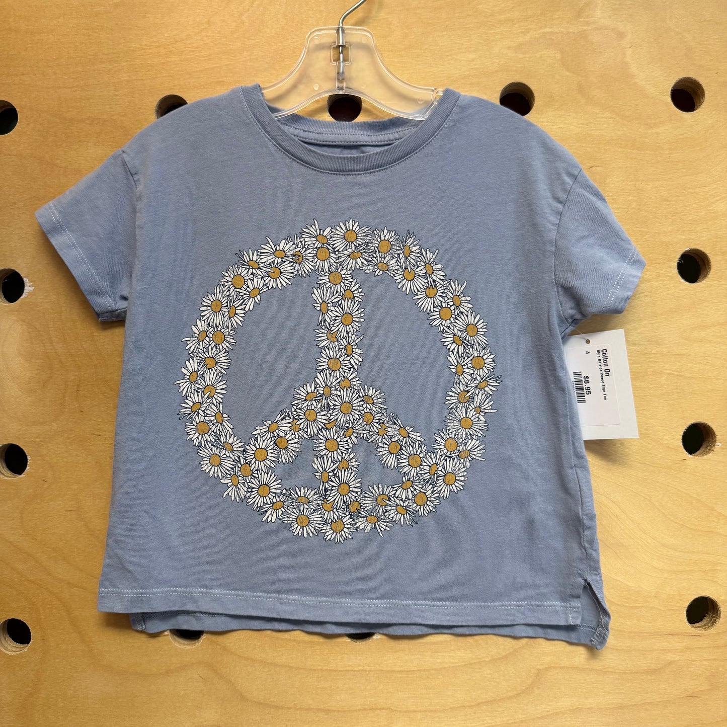 Blue Daisies Peace Sign Tee