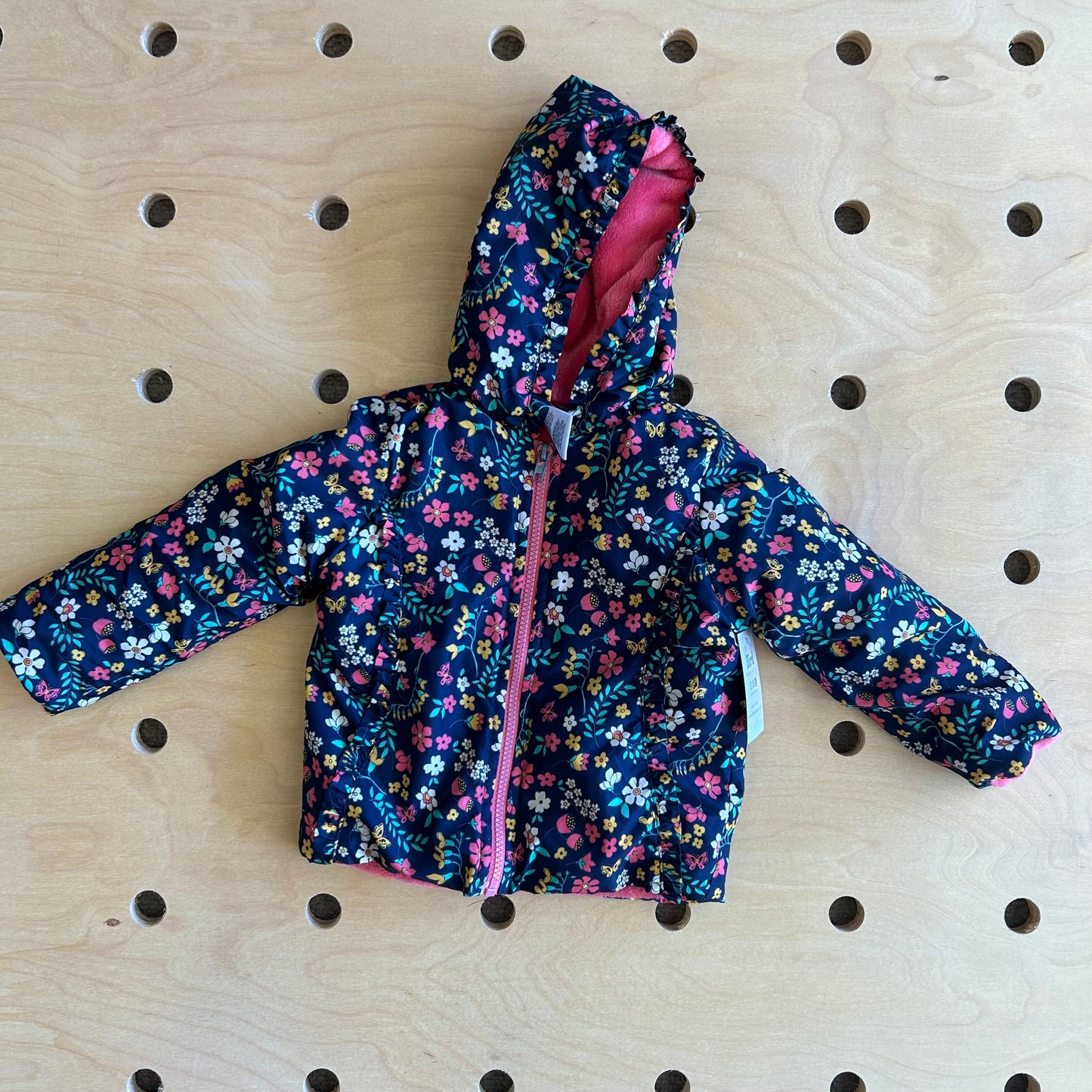 Blue Floral Lined Jacket