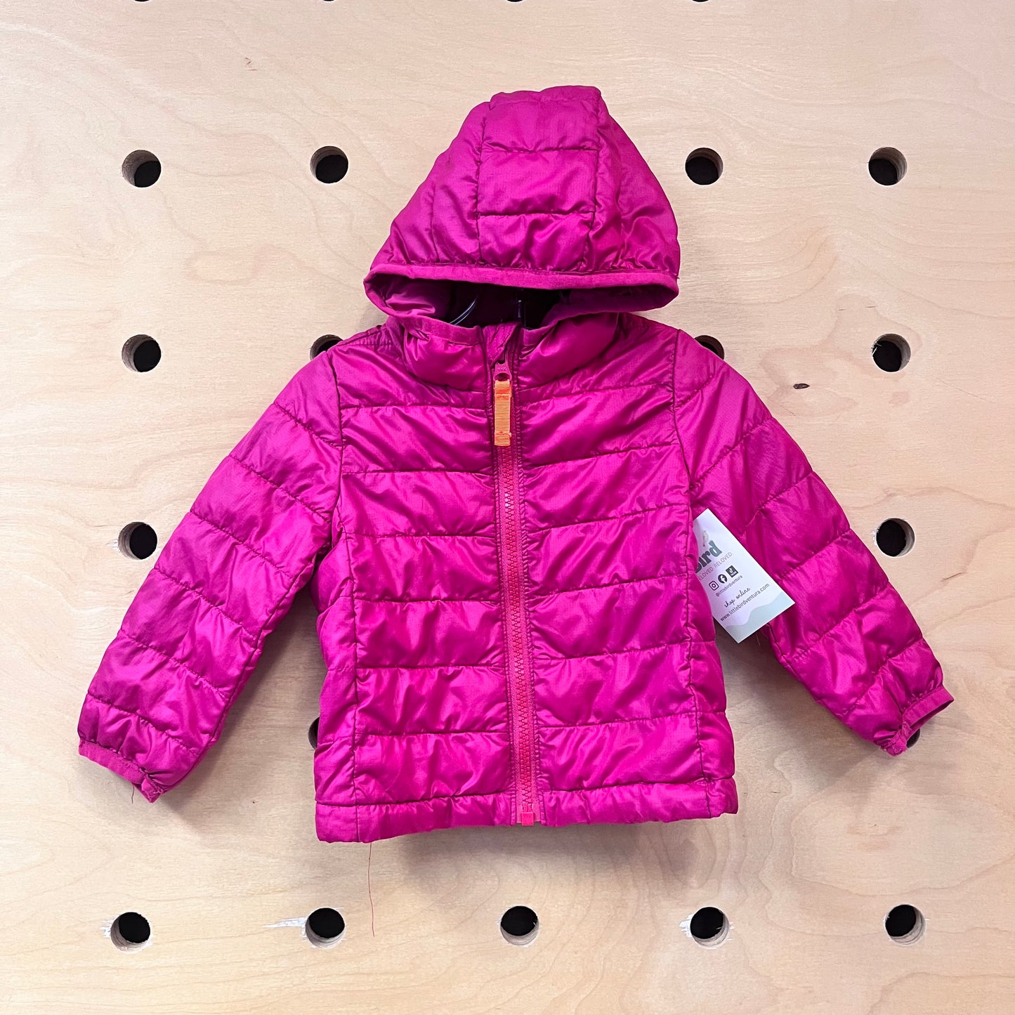 Pink Puffer Zip Jacket