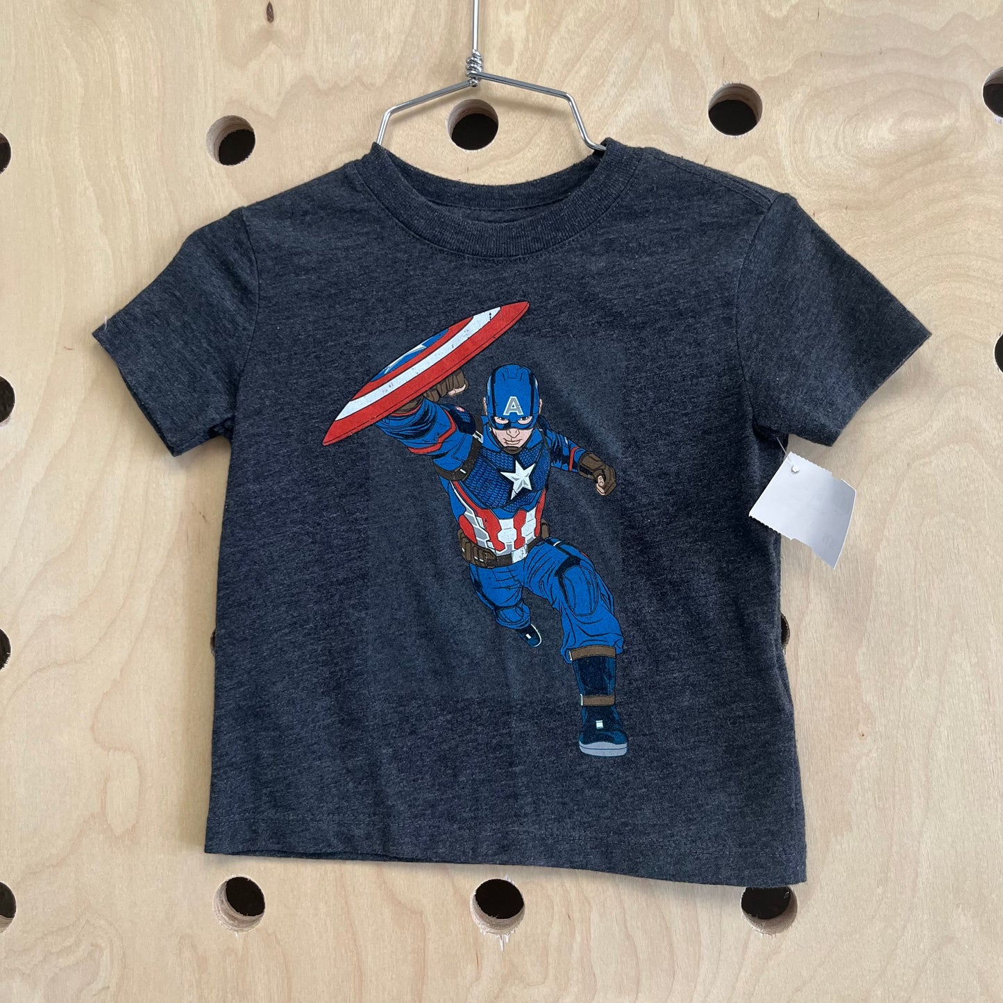 Grey Captain America Tee