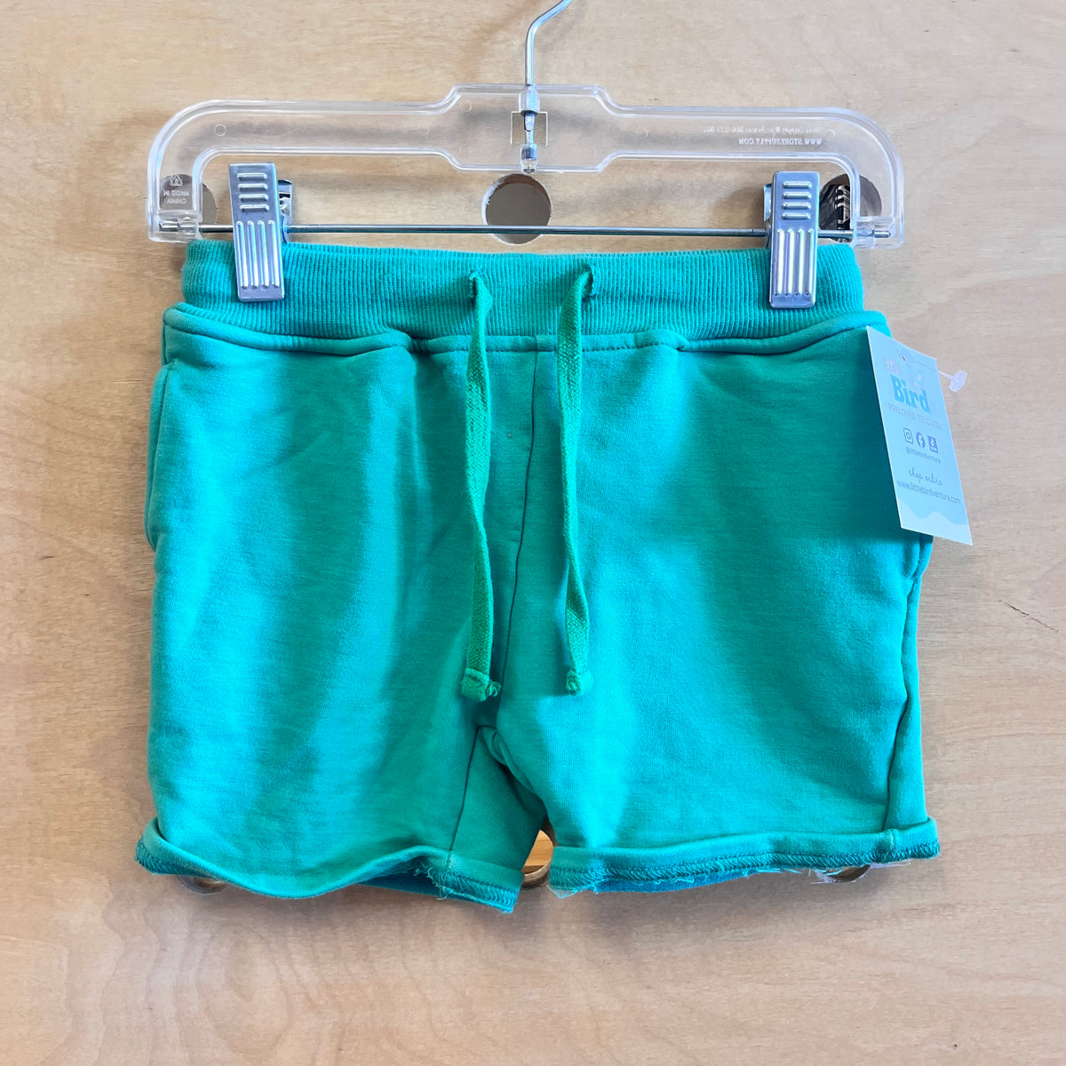 Green Drawstring Bamboo Shorts