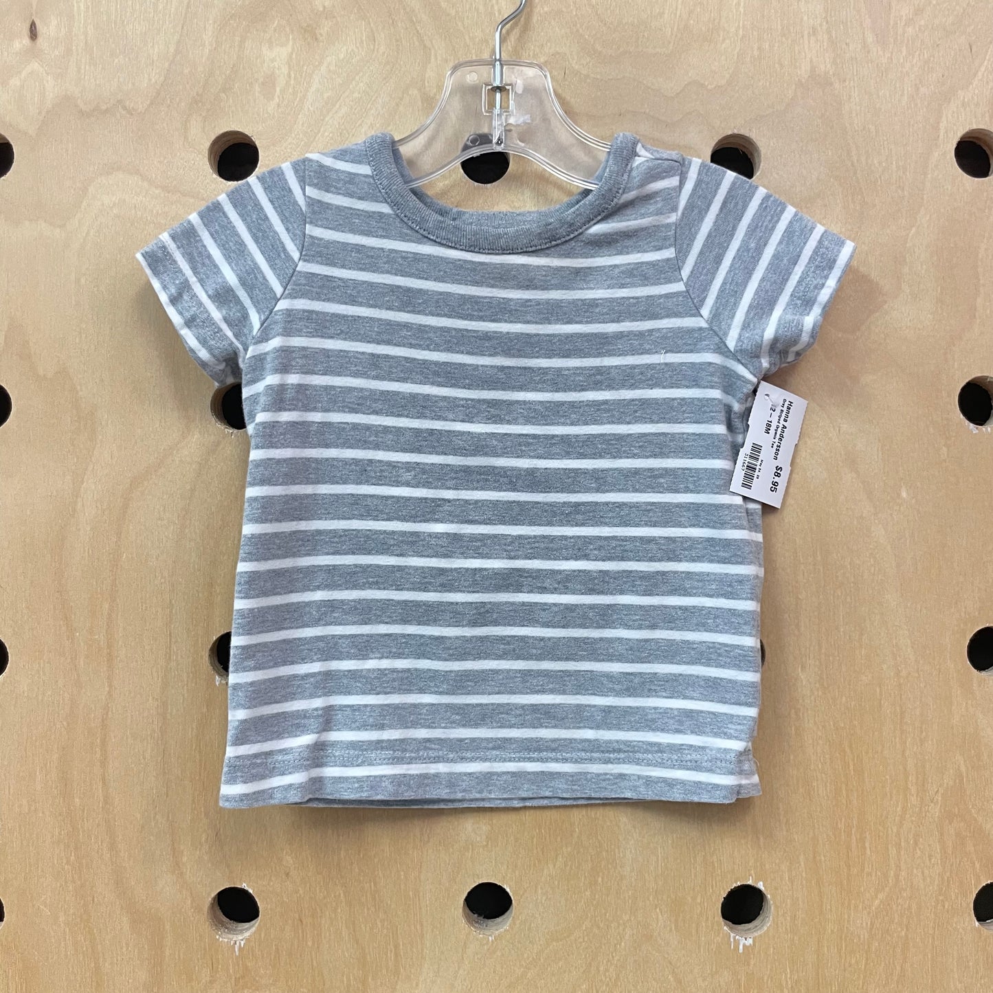 Grey Striped Organic Tee