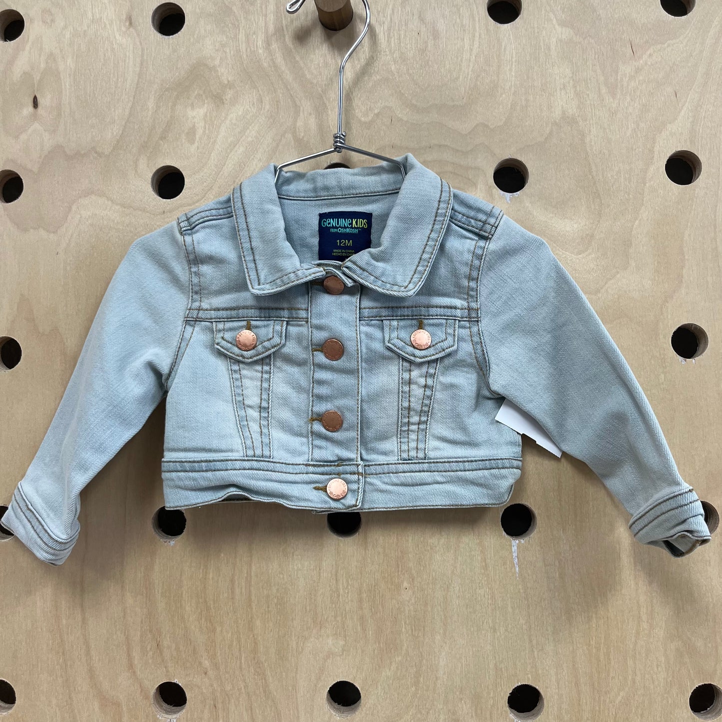 Light Wash Denim Snap Jacket