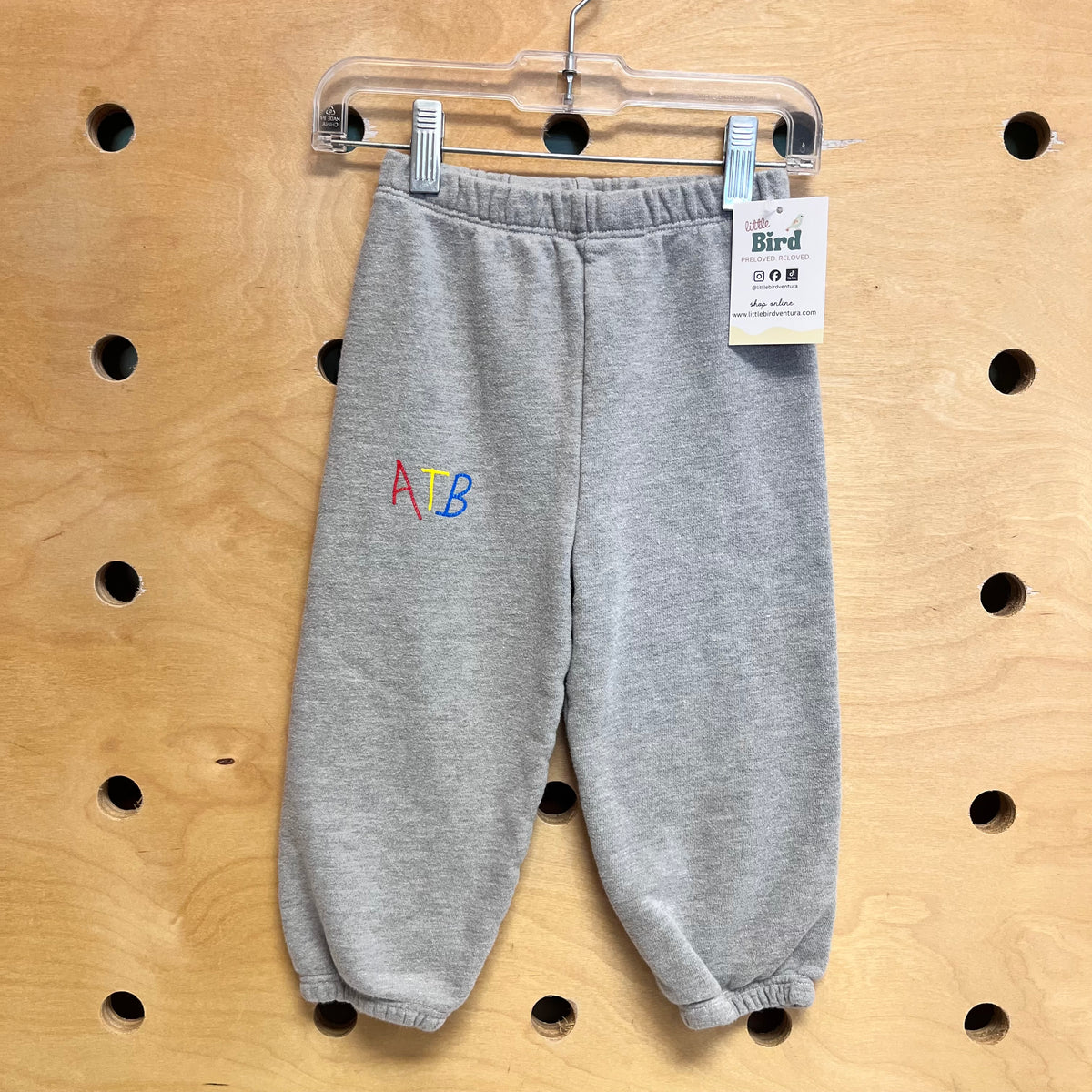 Grey Logo Organic Joggers