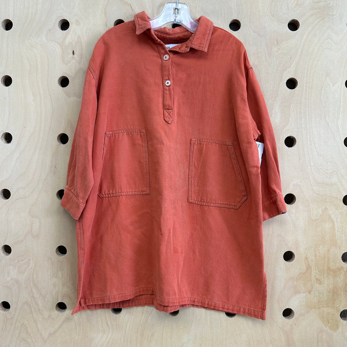 Orange Button Dress
