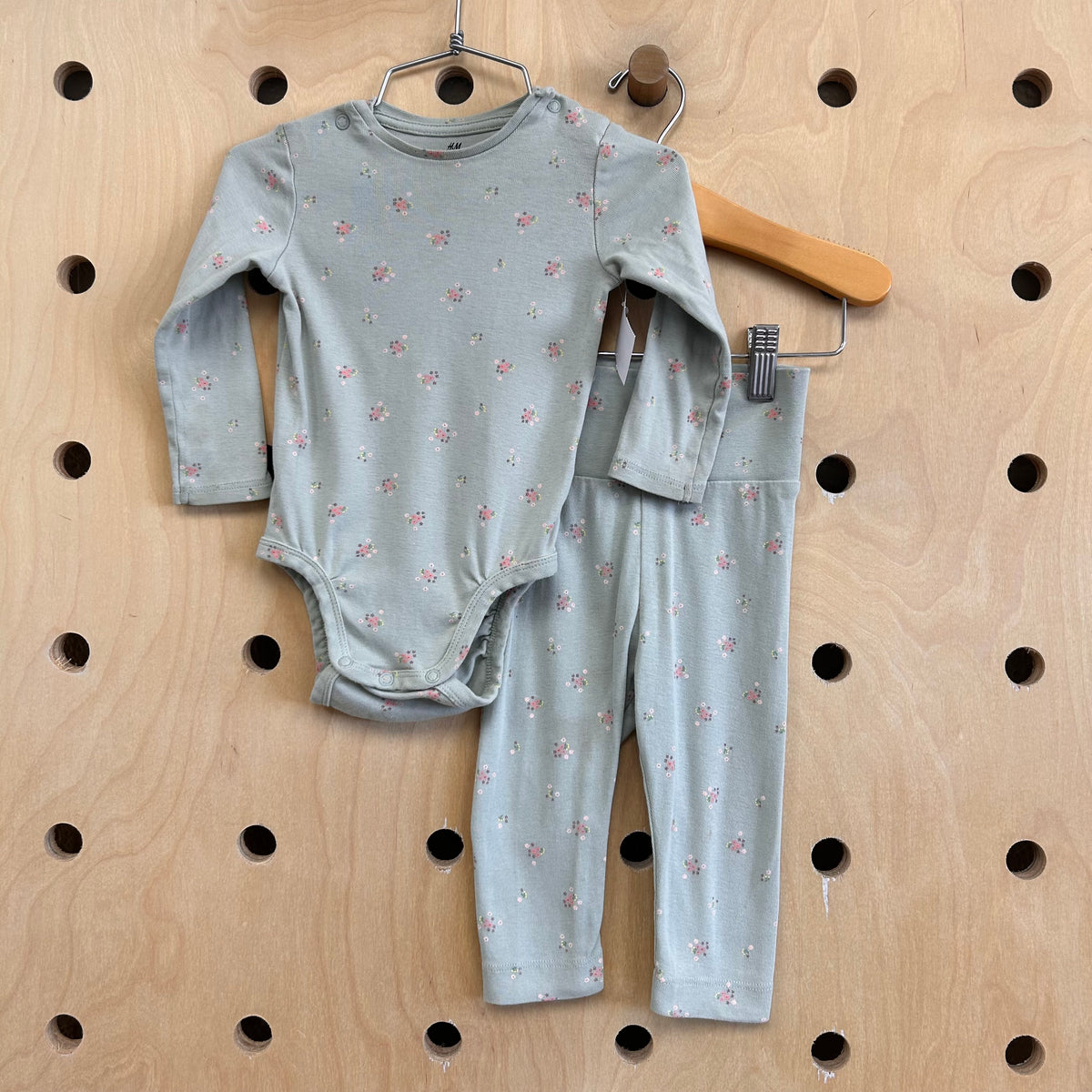 Blue Floral Bodysuit & Pants