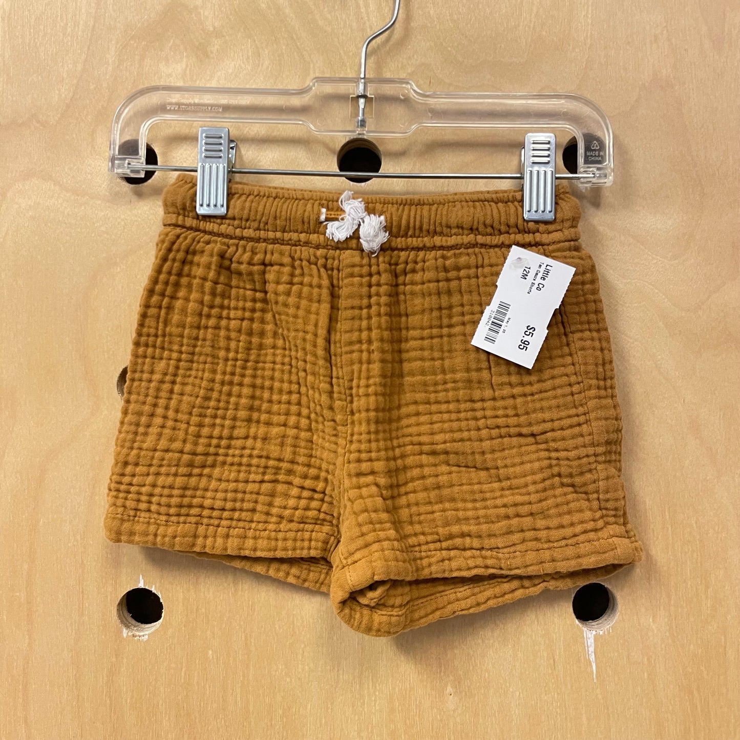 Tan Gauze Shorts